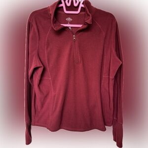 St. John's Bay Men's Maroon Zip-Up Sweater